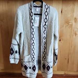 Cozy Cream Patterned Women's Sweater